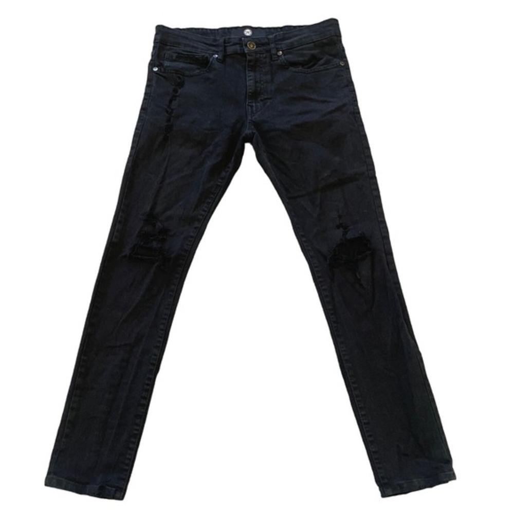 Jordan Craig Black Sean Distressed Skinny Jeans 32x32